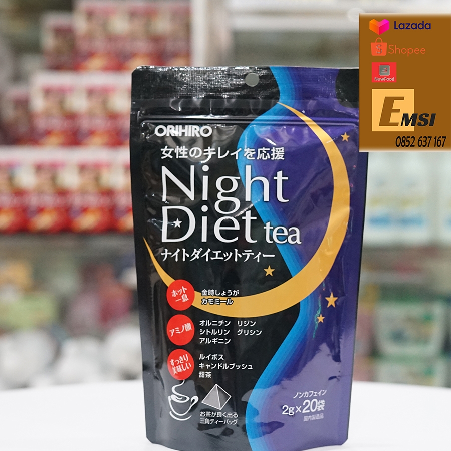 Orihiro Trà Giảm Cân Night Diet Tea 24 Gói