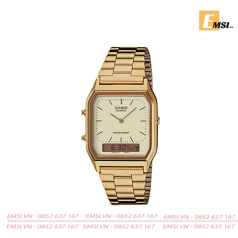 Casio AQ-230GA-9D - Đồng hồ Unisex - Điện Tử - Size mặt 29.8mm - Kính nhựa EMSI.VN