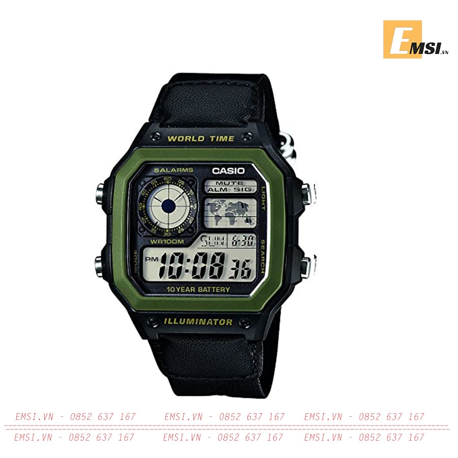 Casio AE-1200WHB-1B - Đồng Hồ Nam - Điện Tử - Kính Nhựa - Size Mặt 42mm EMSI.VN