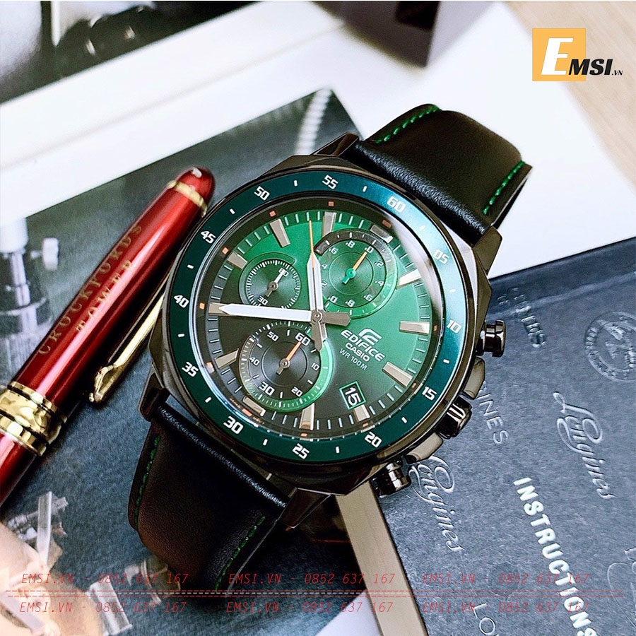 Đồng Hồ Casio Edifice EFV-600CL-3AVUDF | Nam | Dây Da - Điện Tử - Size Mặt 43.8mm - Kính Khoáng - Bảo Hành 5 Năm