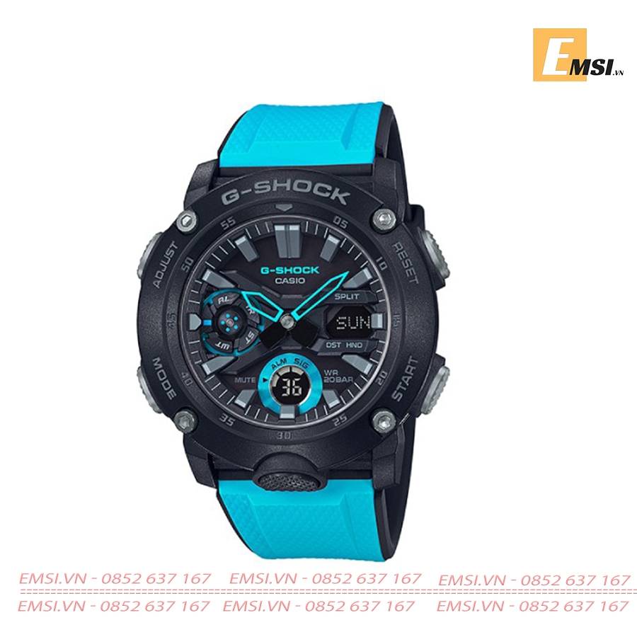 G-SHOCK GA-2000-1A2 - Đồng Hồ Nam - Điện Tử - Kính Khoáng - Size Mặt 51mm - Bảo Hành 5 Năm - Chính Hãng