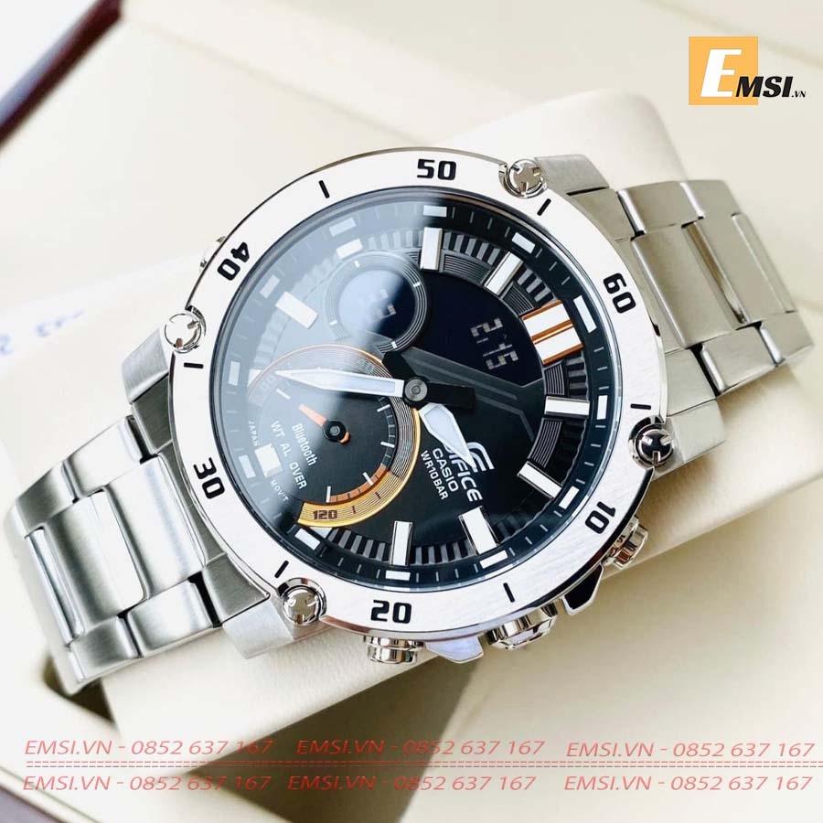 Casio Edifice ECB-20D-1A - Đồng Hồ Nam - Pin / Quartz - Kính Khoáng - Size Mặt 46mm EMSI.VN