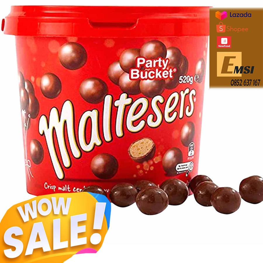 Hộp kẹo Socola Maltesers Party Bucket 520g của Mỹ