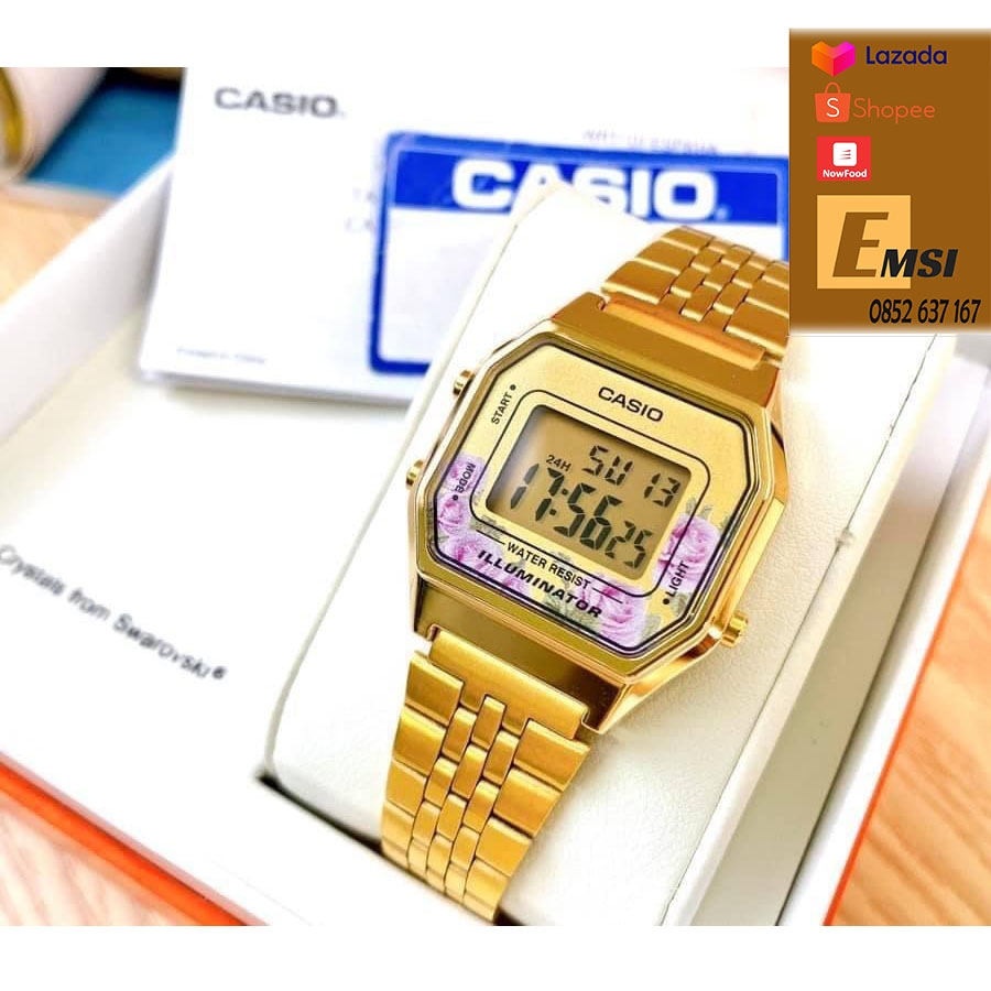 Casio LA680WGA-4CDF - Đồng hồ nữ - Pin / Quartz - Size mặt 29mm - Kính nhựa - Bảo Hành 5 Năm - Chính Hãng  - Emsi.vn