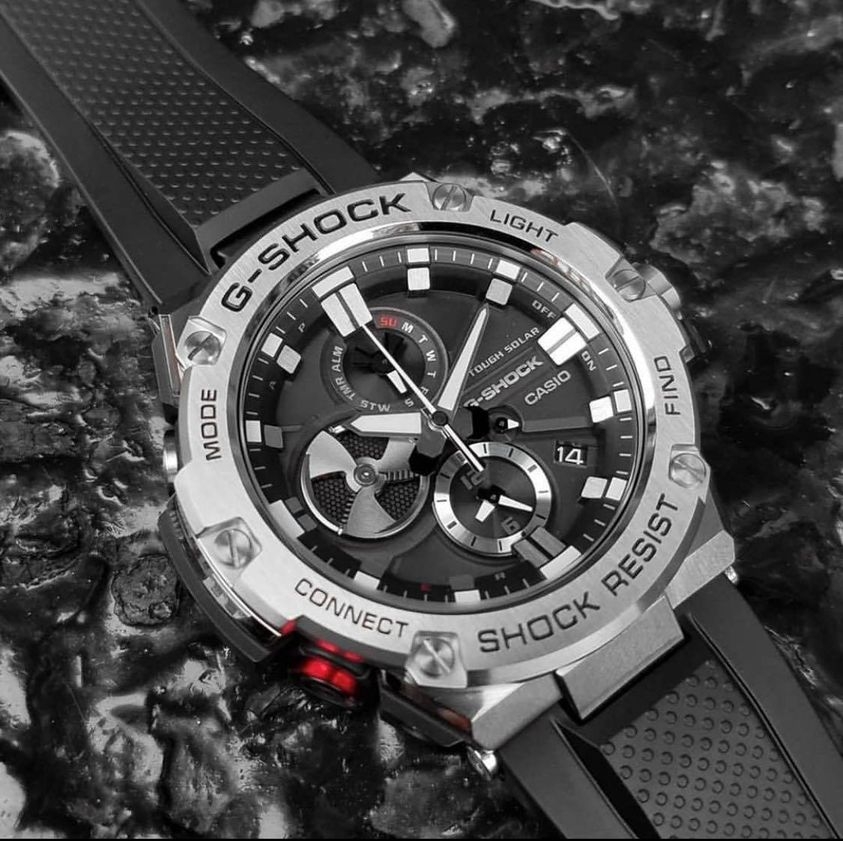 Gshock GST-B100-1ADR - Đồng Hồ Nam - Năng Lượng Mặt Trời - Kính Khoáng - Size Mặt 53.8mm - Bảo Hành 5 Năm