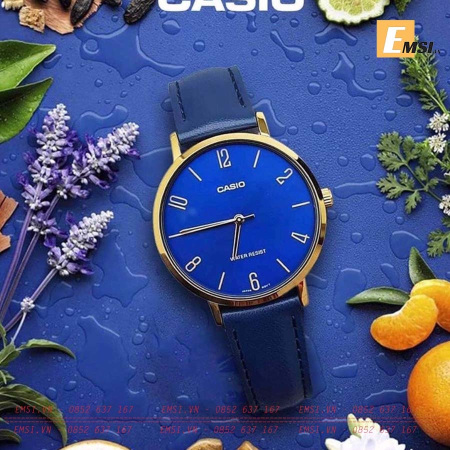 LTP-VT01GL-2BUDF | Đồng Hồ Casio | Nữ | Dây Da | Chống Nước