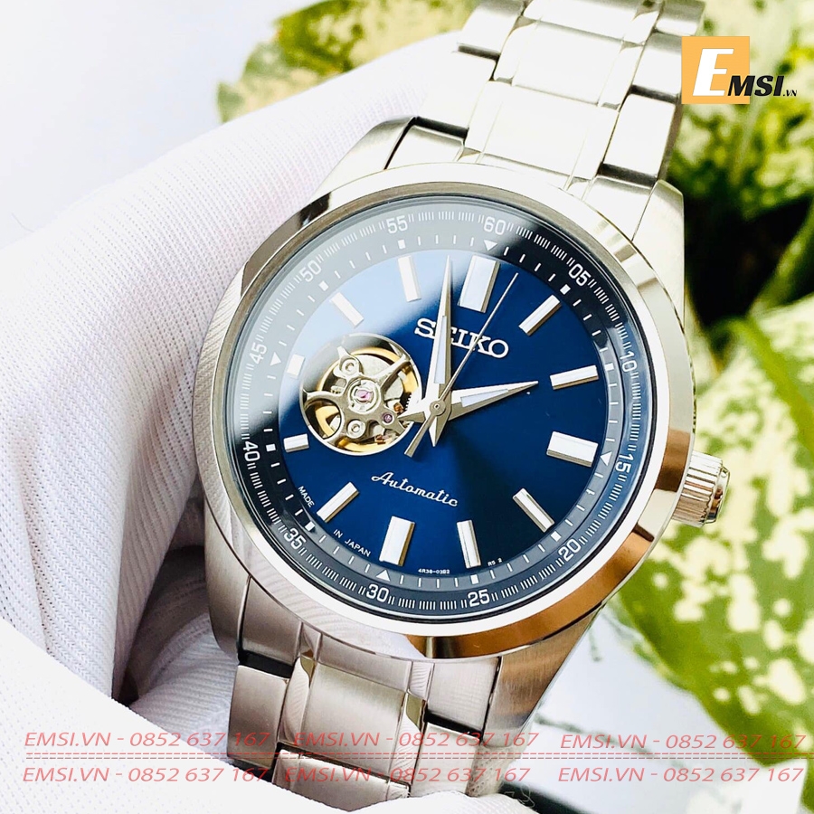 Đồng Hồ Nam Seiko Open Heart Blue – SCVE051