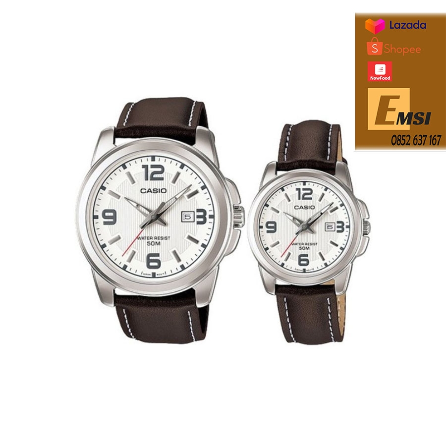 Đồng hồ đôi Casio LTP-1314L-7AVDF/MTP-1314L-7AVDF - Nam 45mm, Nữ 31mm