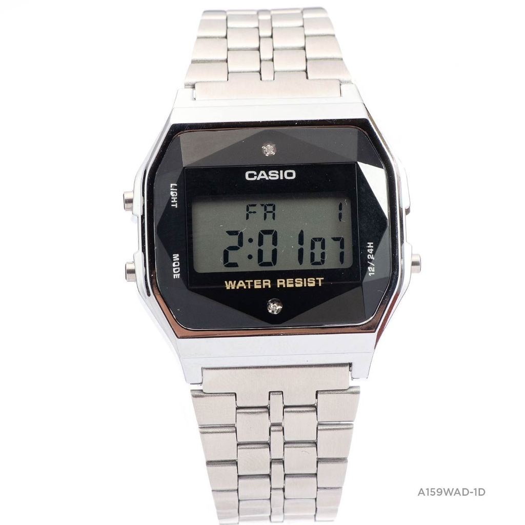 Casio A159WAD-1DF - Đồng Hồ Unisex - Điện Tử - Kính Nhựa - Bảo Hành 5 Năm - Chính Hãng