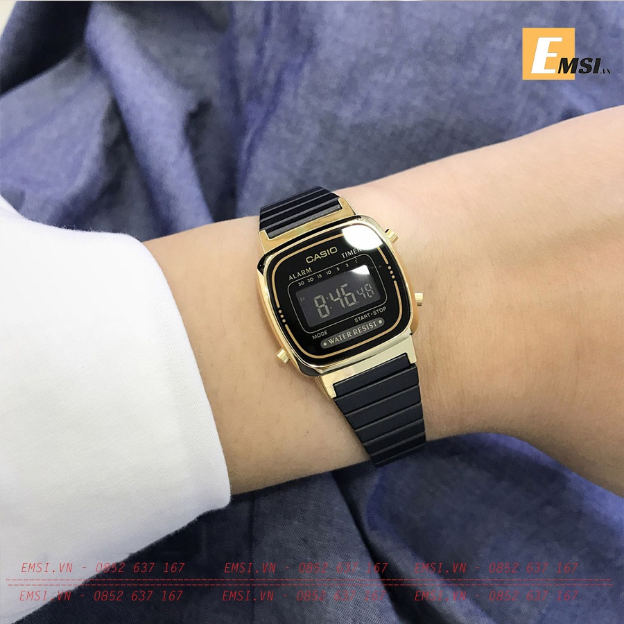 Casio LA670WEGB-1B - Đồng Hồ Nữ - Điện Tử - Kính Khoáng - Size Mặt 24.6mm EMSI.VN
