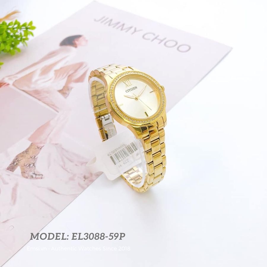 Citizen EL3088-59P - Đồng Hồ Nữ - Eco Drive - Kính Khoáng - Size Mặt 35mm - Bảo Hành 5 Năm - Chính Hãng
