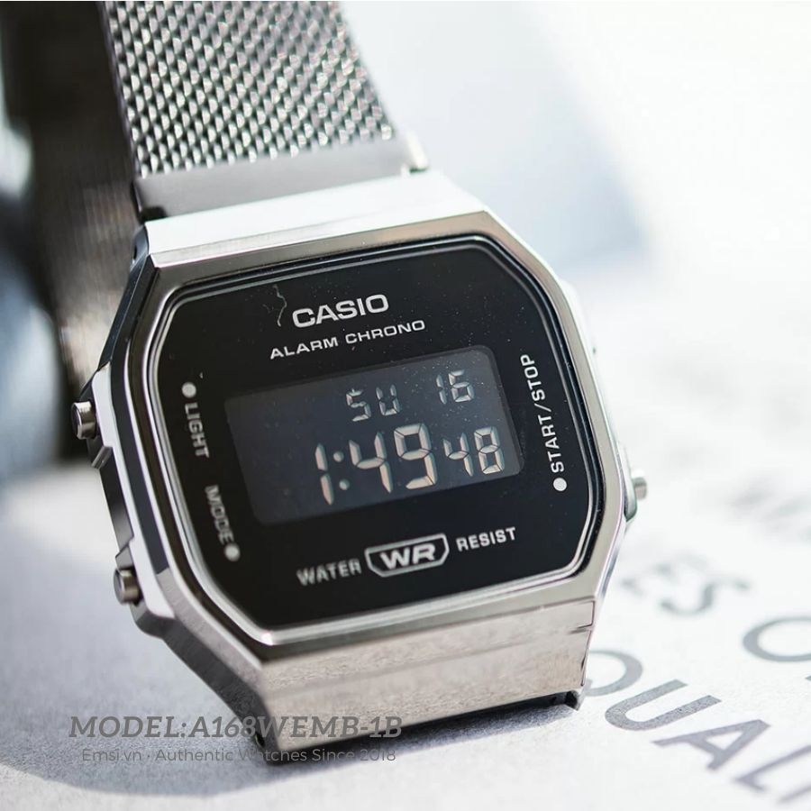 Casio A168WEMB-1BDF - Đồng Hồ Nam - Pin / Quartz - Kính Nhựa - Size Mặt 36.5mm - Bảo Hành 5 Năm - Chính Hãng