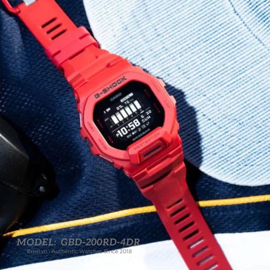 Casio GBD-200RD-4DR - Đồng Hồ Nam - Pin / Quartz - Kính Khoáng - Size Mặt 46mm - Bảo Hành 5 Năm - Chính Hãng