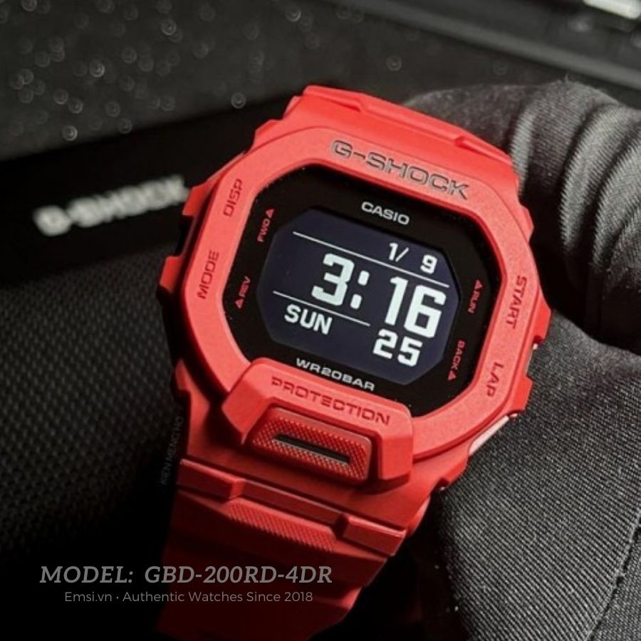 Casio GBD-200RD-4DR - Đồng Hồ Nam - Pin / Quartz - Kính Khoáng - Size Mặt 46mm - Bảo Hành 5 Năm - Chính Hãng