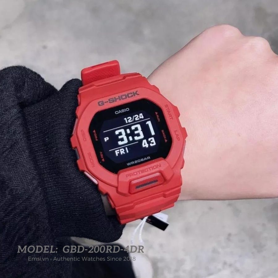 Casio GBD-200RD-4DR - Đồng Hồ Nam - Pin / Quartz - Kính Khoáng - Size Mặt 46mm - Bảo Hành 5 Năm - Chính Hãng