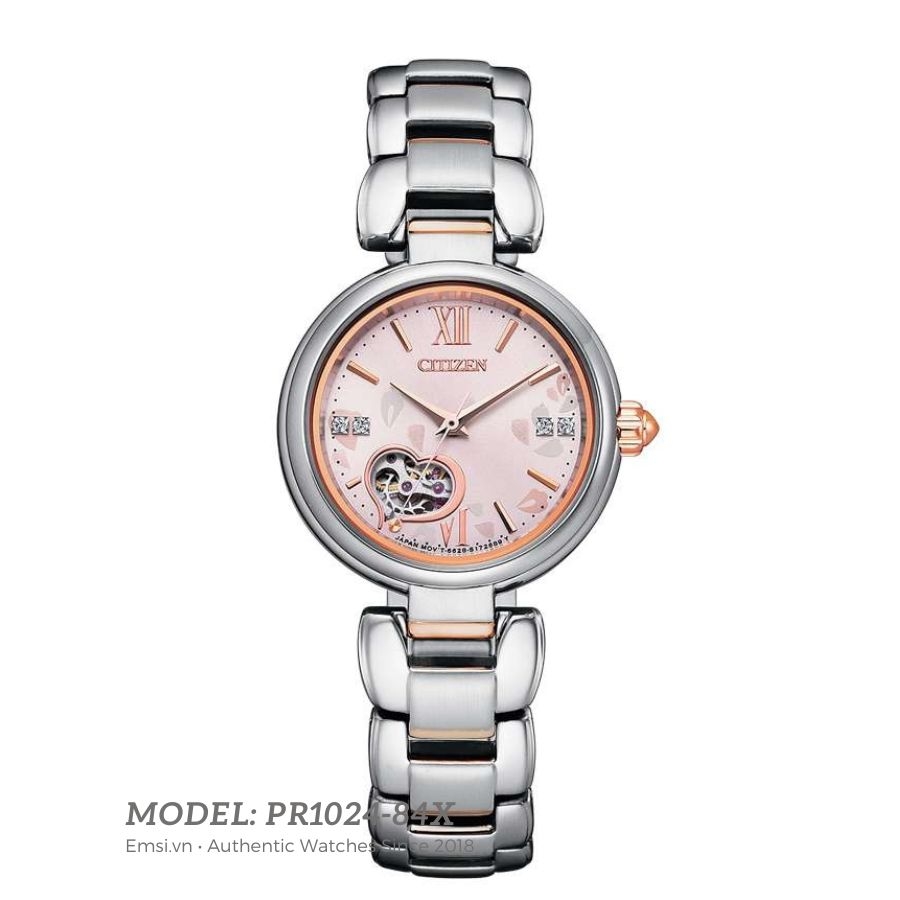 Đồng Hồ Citizen PR1024-84X Nữ Máy Cơ Kính Sapphire 28mm - KÍNH SAPPHIRE- Hàng Hiếm
