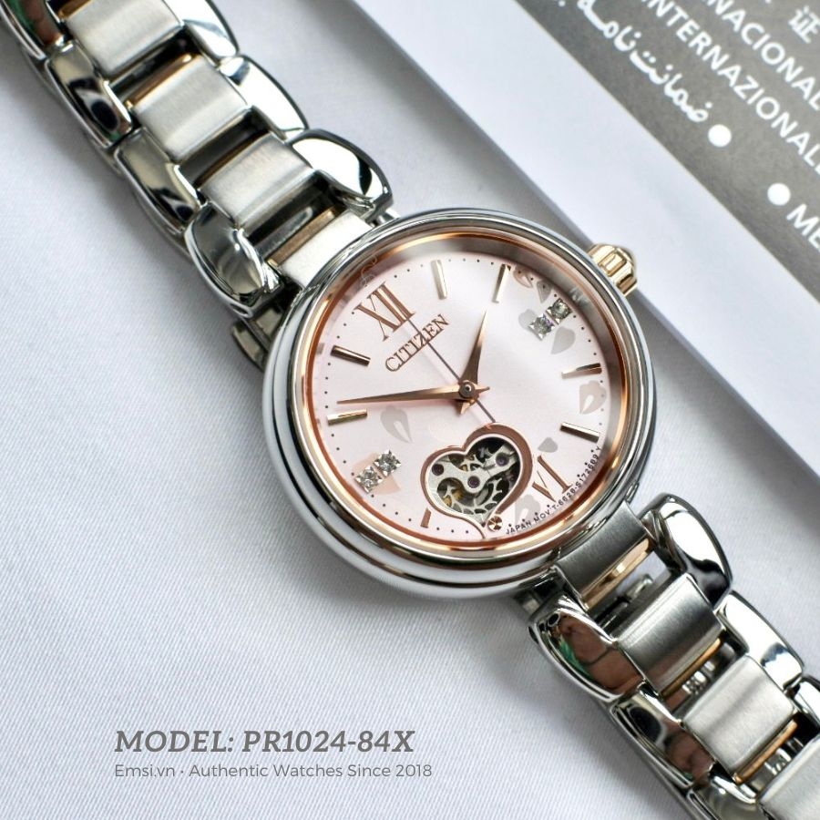 Đồng Hồ Citizen PR1024-84X Nữ Máy Cơ Kính Sapphire 28mm - KÍNH SAPPHIRE- Hàng Hiếm