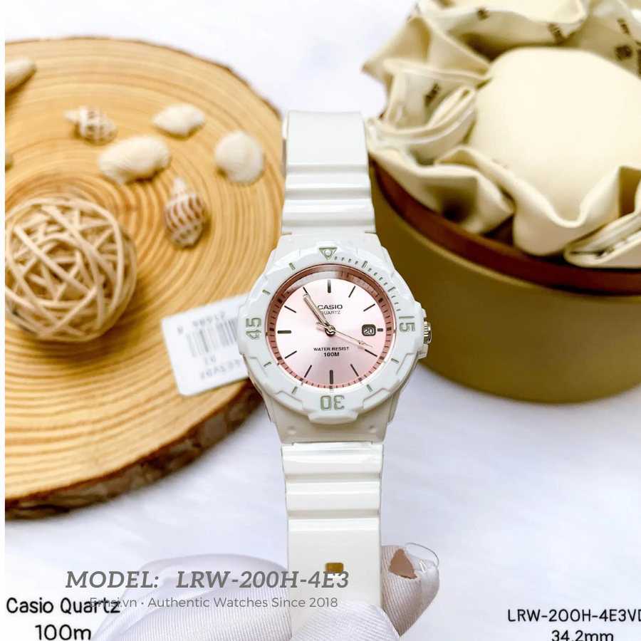Casio LRW-200H-4E3VDF - Đồng Hồ Trẻ Em - Pin / Quartz - Kính Nhựa - Size Mặt 34mm - Bảo Hành 5 Năm - Chính Hãng