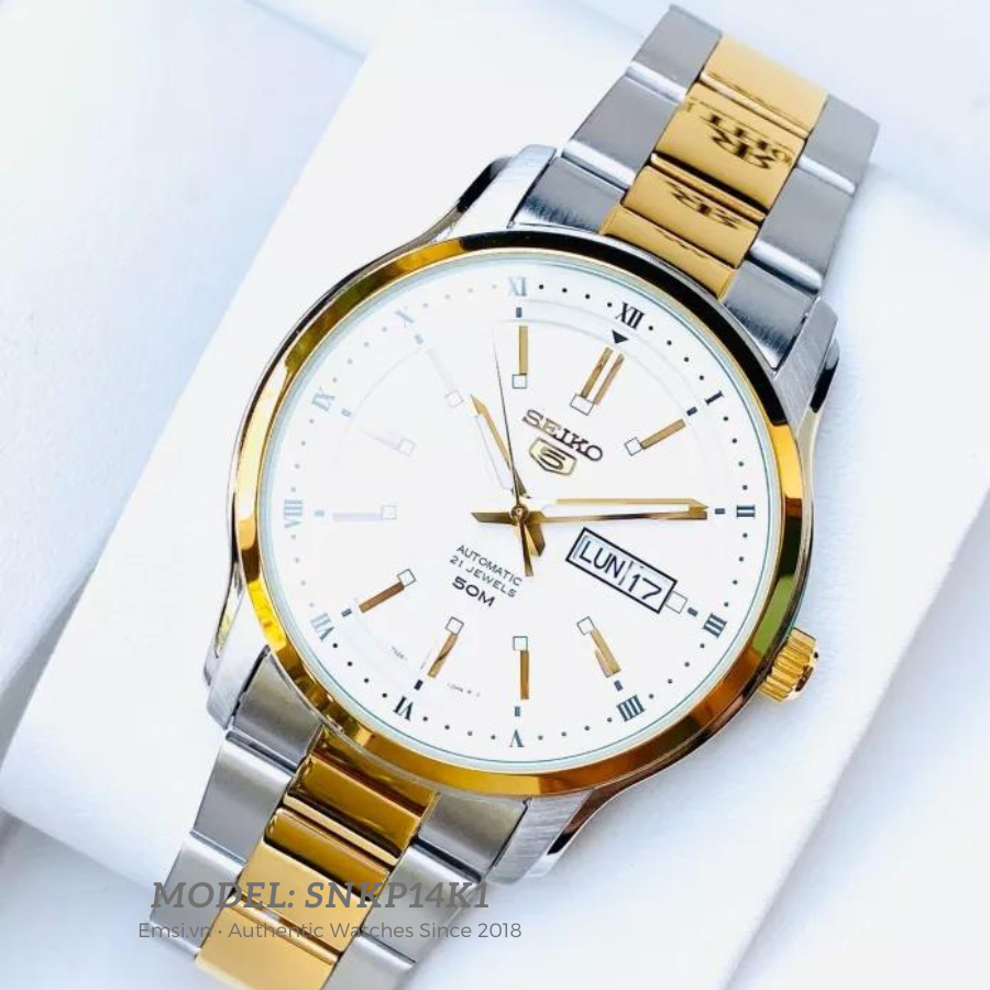 Seiko SNKP14K1 - Đồng Hồ Nam - Cơ - Automatic - Hardlex Crystal - Size Mặt 42mm - Bảo Hành 5 Năm - Chính Hãng
