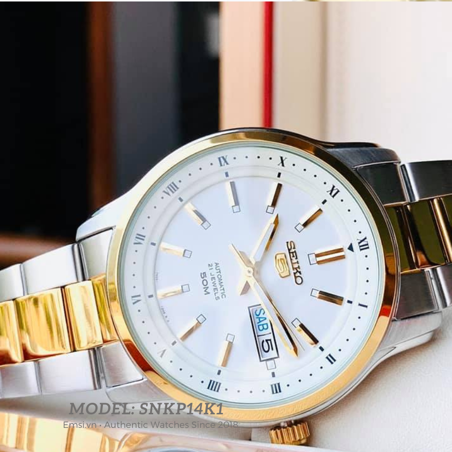 Seiko SNKP14K1 - Đồng Hồ Nam - Cơ - Automatic - Hardlex Crystal - Size Mặt 42mm - Bảo Hành 5 Năm - Chính Hãng