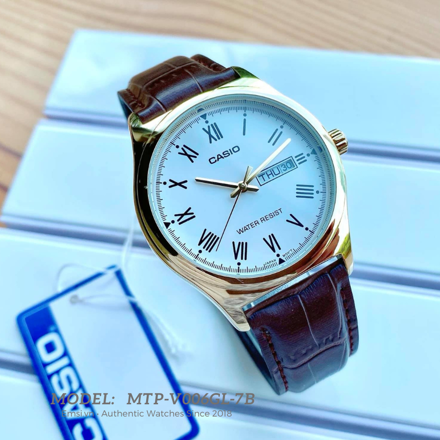 Casio MTP-V006GL-7BUDF - Đồng Hồ Nam - Pin / Quartz - Kính Khoáng - Size Mặt 38mm - Bảo Hành 5 Năm - Chính Hãng