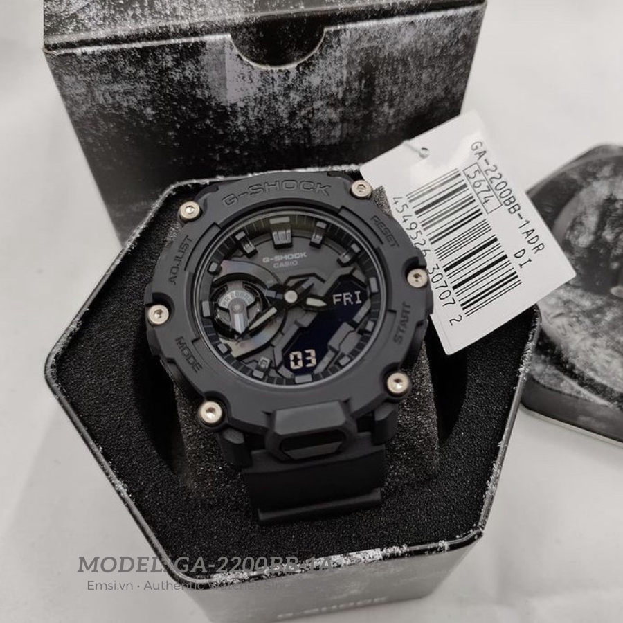G-Shock GA-2200BB-1A - Đồng Hồ Nam - Pin / Quartz - Kính Khoáng - Size Mặt 47.5mm - Bảo Hành 5 Năm - Chính Hãng
