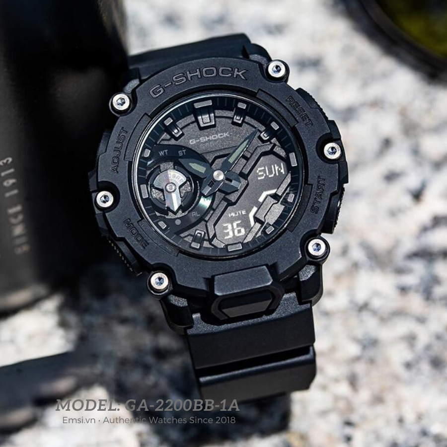 G-Shock GA-2200BB-1A - Đồng Hồ Nam - Pin / Quartz - Kính Khoáng - Size Mặt 47.5mm - Bảo Hành 5 Năm - Chính Hãng