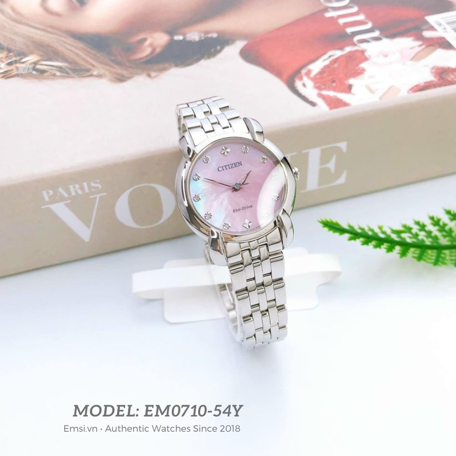 Citizen EM0710-54Y - Đồng Hồ Nữ - Eco Drive - Kính Sapphire - Size Mặt 30mm - Bảo Hành 5 Năm - Chính Hãng