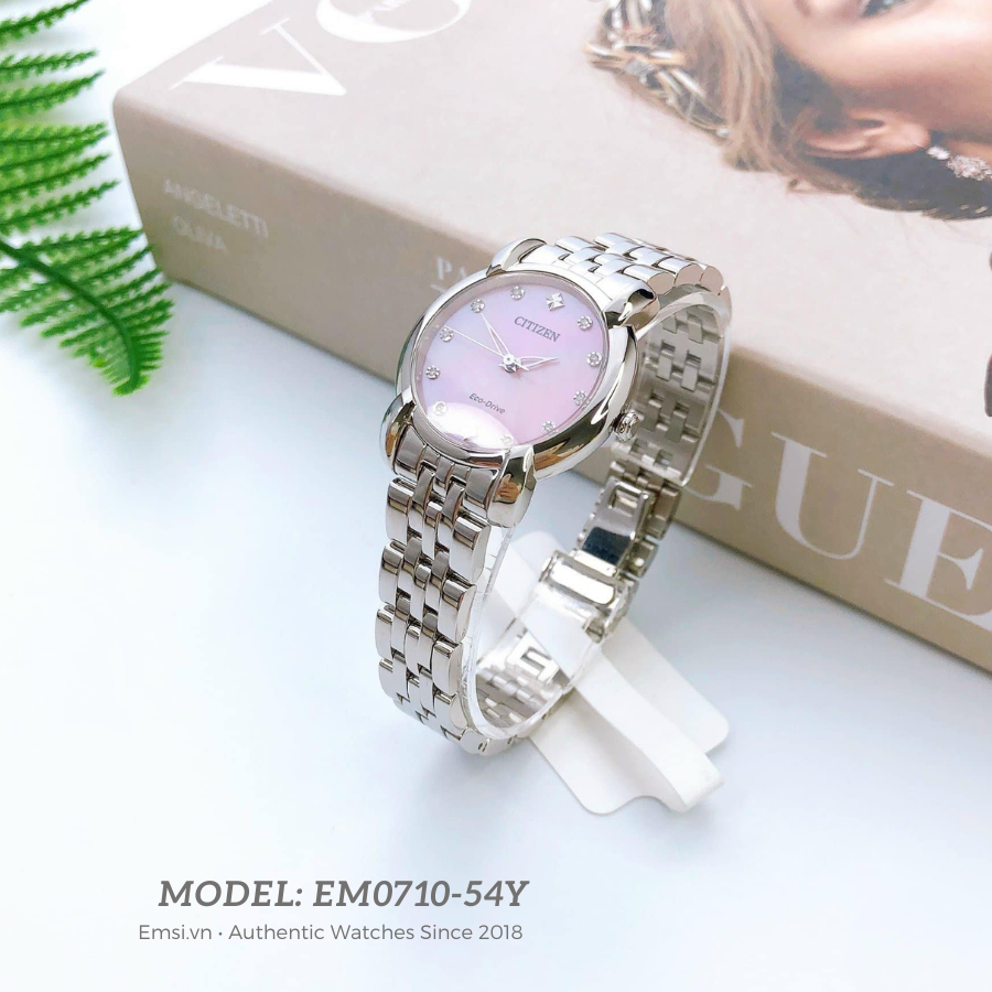 Citizen EM0710-54Y - Đồng Hồ Nữ - Eco Drive - Kính Sapphire - Size Mặt 30mm - Bảo Hành 5 Năm - Chính Hãng