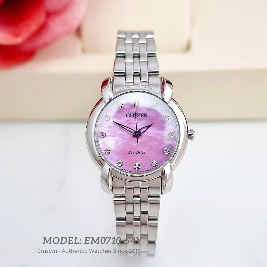 Citizen EM0710-54Y - Đồng Hồ Nữ - Eco Drive - Kính Sapphire - Size Mặt 30mm - Bảo Hành 5 Năm - Chính Hãng