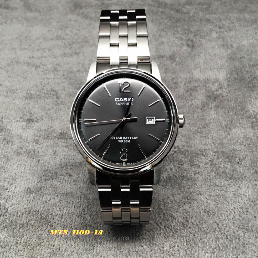 Casio MTS-110D-1AVDF - Đồng Hồ Nam - Pin / Quartz - Kính Sapphire - Size Mặt 39mm - Bảo Hành 5 Năm - Chính Hãng