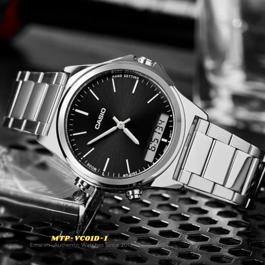 Casio MTP-VC01D-1EUDF - Đồng Hồ Nam - Pin/Quartz - Size Mặt 41.6mm - Kính Khoáng EMSI.VN