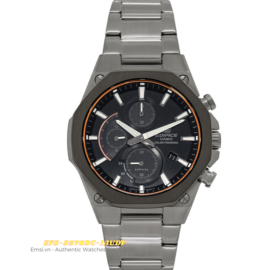 Casio Edifice EFS-S570DC-1AUDF - Đồng Hồ Nam - Năng Lượng Mặt Trời - Kính Sapphire - Size Mặt 44mm - Bảo Hành 5 Năm - Chính Hãng