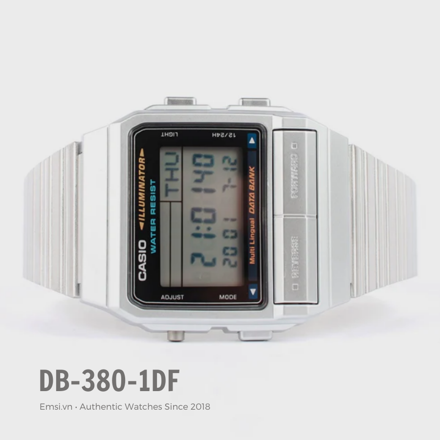 Casio DB-380-1DF - Đồng hồ nam - Điện tử - Size mặt 33.5mm - Kính nhựa - Bảo Hành 5 Năm - Chính Hãng