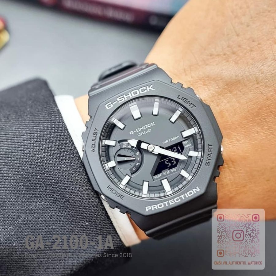 G-Shock GA-2100-1ADR - Đồng Hồ Nam - Điện Tử - Kính Khoáng - Size Mặt 45.4mm - Bảo Hành 5 Năm - Chính Hãng
