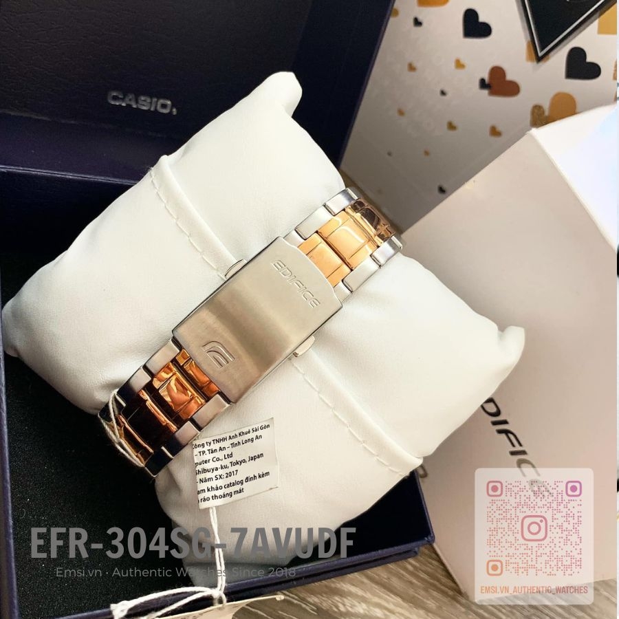 Casio Edifice EFR-304SG-7AVUDF - Đồng Hồ Nam - Pin / Quartz - Kính Khoáng - Size Mặt 45mm - Bảo Hành 5 Năm - Chính Hãng