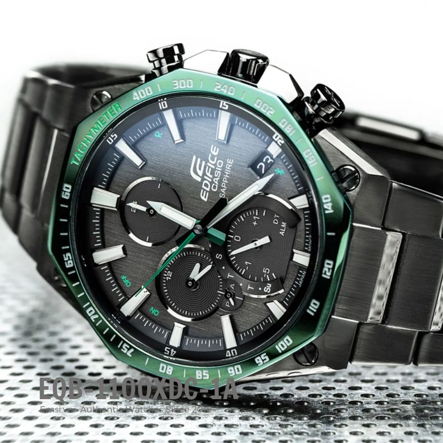 Edifice EQB-1100XDC-1A - Đồng Hồ Nam - Năng Lượng Mặt Trời - Kính Sapphire - Size Mặt 44.5mm - Bảo Hành 5 Năm - Chính Hãng