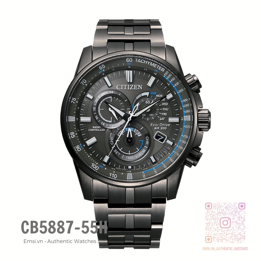 Citizen CB5887-55H - Đồng Hồ Nam - Eco Drive - Kính Sapphire - Size Mặt 42.5mm - Bảo Hành 5 Năm - Chính Hãng - Emsi.vn