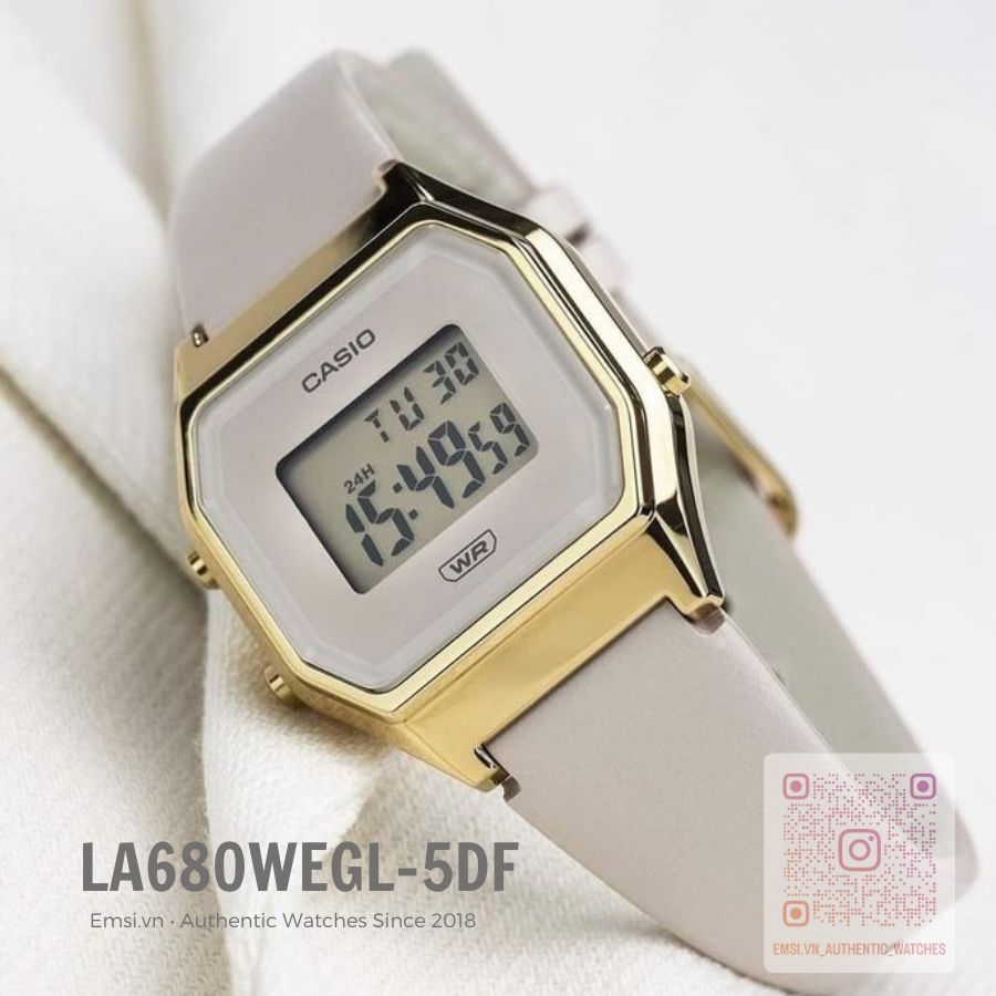 Casio LA680WEGL-5DF - Đồng Hồ Nữ - Pin / Quartz - Kính Nhựa - Size Mặt 24.5mm - Bảo Hành 5 Năm - Chính Hãng