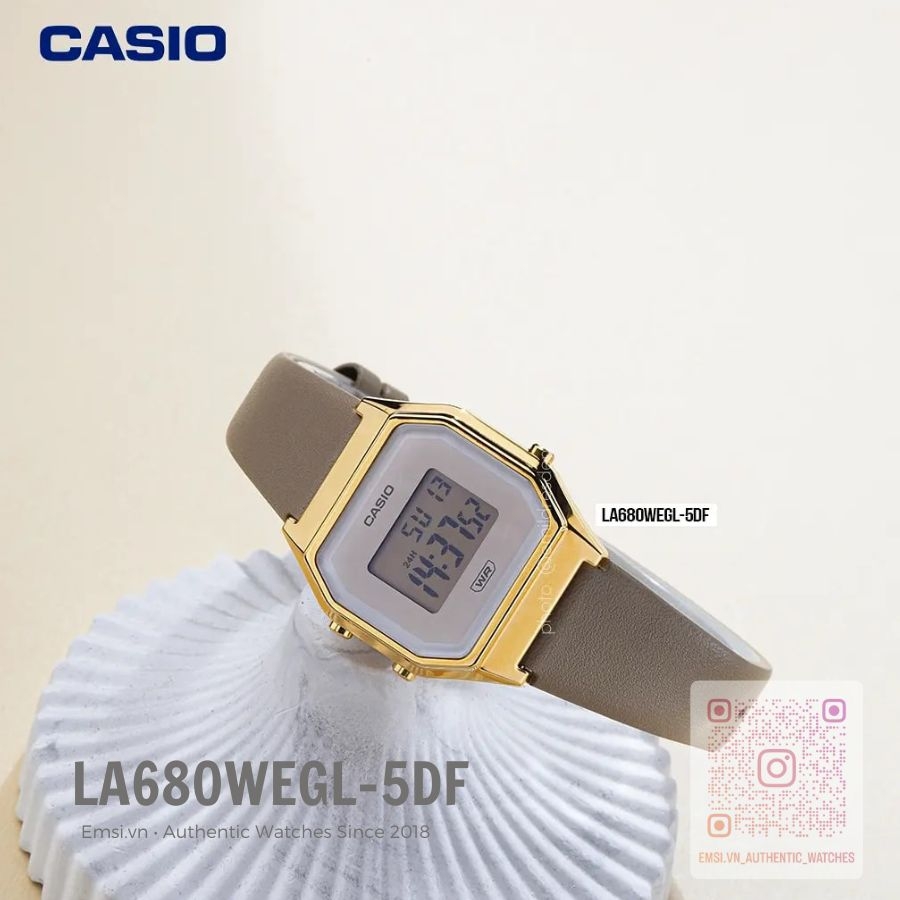 Casio LA680WEGL-5DF - Đồng Hồ Nữ - Pin / Quartz - Kính Nhựa - Size Mặt 24.5mm - Bảo Hành 5 Năm - Chính Hãng