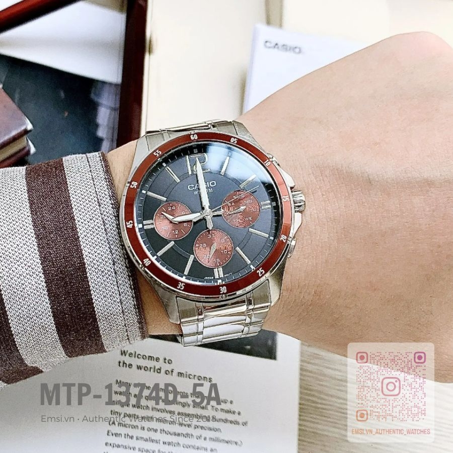 Casio MTP-1374D-5AVDF - Đồng Hồ Nam - Pin / Quartz - Kính Khoáng - Size Mặt 43.5mm - Bảo Hành 5 Năm - Chính Hãng