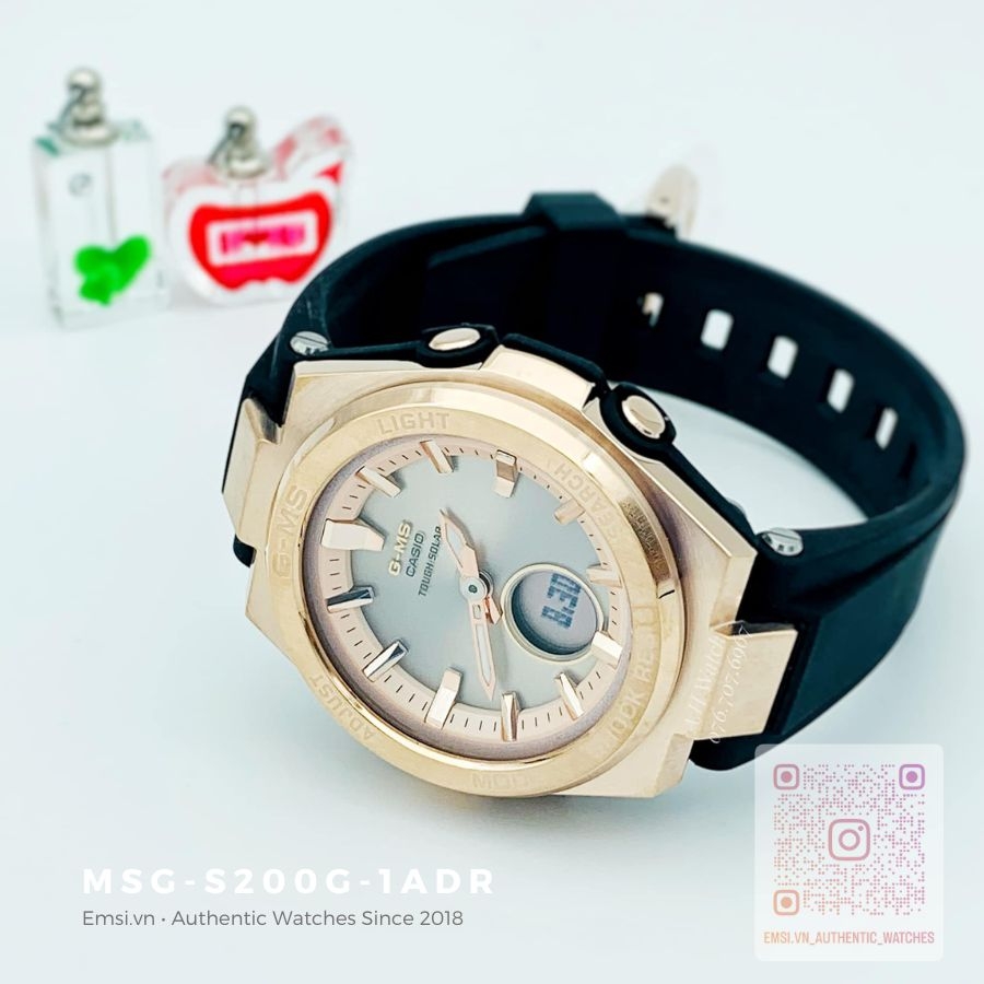 Casio MSG-S200G-1ADR - Đồng Hồ Nữ - Năng Lượng Mặt Trời - Kính Khoáng - Size Mặt 38.5mm - Bảo Hành 5 Năm - Chính Hãng