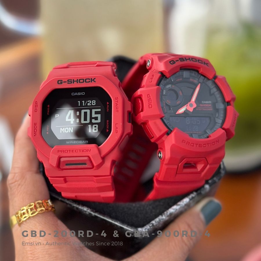 G-Shock GBD-200RD-4 & GBA-900RD-4 - Đồng hồ cặp siêu HOT