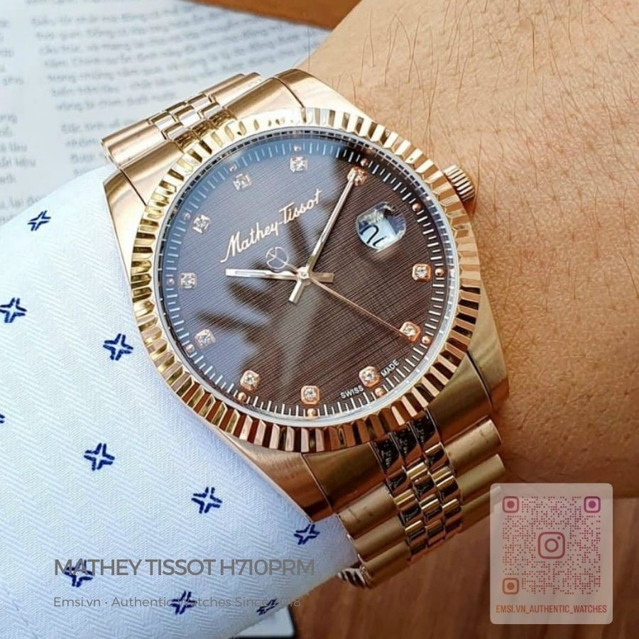 Mathey Tissot H710PRM - Đồng Hồ Nam - Pin / Quartz - Kính Khoáng - Size Mặt 40mm  - Đồng Hồ Chính Hãng