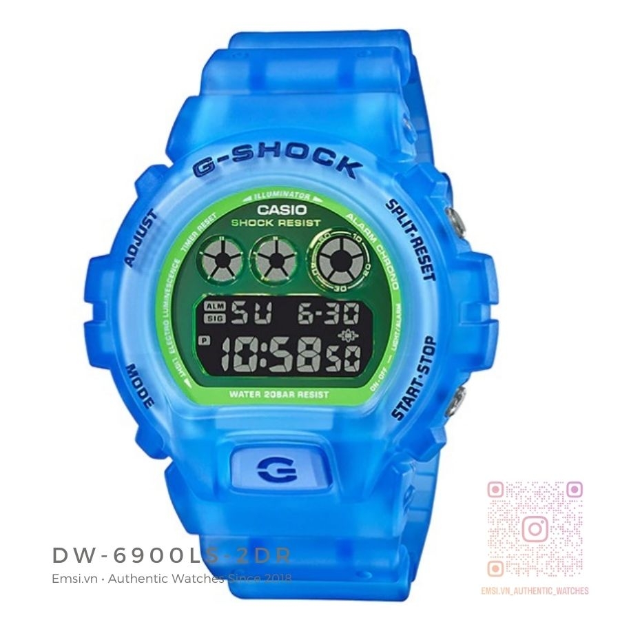 G-Shock DW-6900LS-2DR - Đồng Hồ Nam - Điện Tử - Kính Khoáng - Size Mặt 50mm - Bảo Hành 5 Năm - Chính Hãng