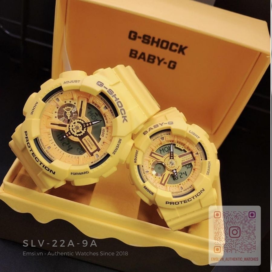 Đồng hồ Casio G-Shock Đôi SLV-22A-9A - | G-Shock & Baby G | Dây Nhựa | Chống Nước