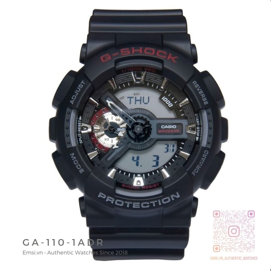 Gshock GA-110-1ADR - Đồng hồ nam - Điện tử - Size mặt 51mm - Kính khoáng - Bảo Hành 5 Năm - Chính Hãng