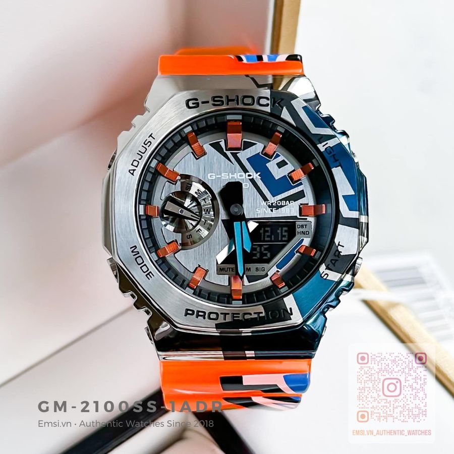 G-Shock GM-2100SS-1ADR - Đồng hồ nam - Pin / Quartz - Kính khoáng - Size mặt 44.5mm - Bảo Hành 5 Năm - Chính Hãng