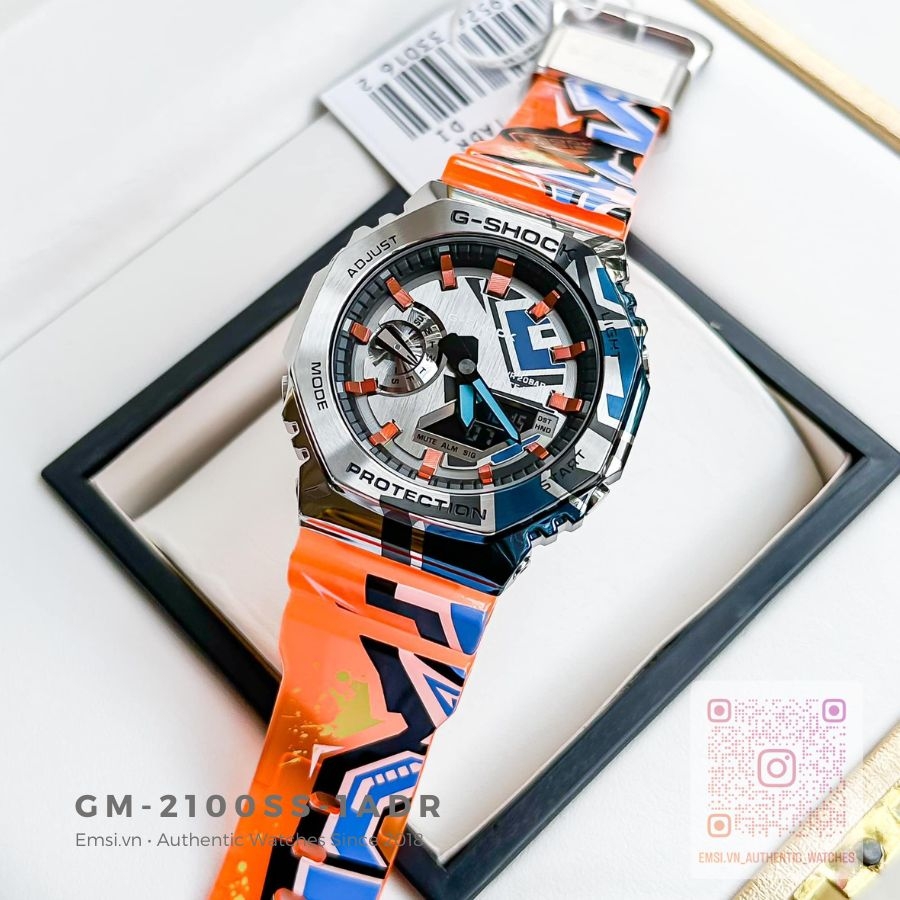G-Shock GM-2100SS-1ADR - Đồng hồ nam - Pin / Quartz - Kính khoáng - Size mặt 44.5mm - Bảo Hành 5 Năm - Chính Hãng