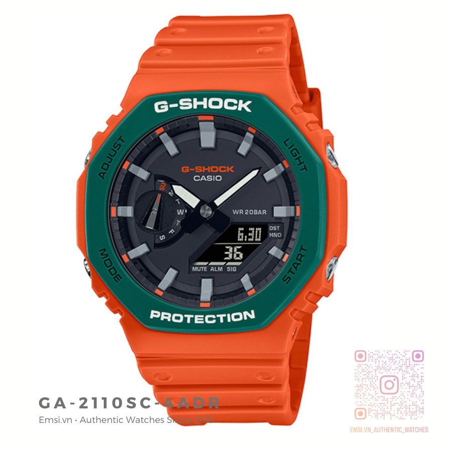 G-Shock GA-2110SC-4ADR - Đồng Hồ Nam - Pin / Quartz - Kính Khoáng - Size Mặt 45.4mm - Bảo Hành 5 Năm - Chính Hãng